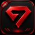 High-quality GEM7 Game app icon featuring a glossy red 3D emblem with a premium black background