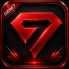 GEM7 Game logo featuring a bold red metallic number 7 on a black hexagon-pattern background with a modern glowing gaming design.